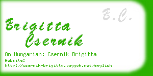 brigitta csernik business card
